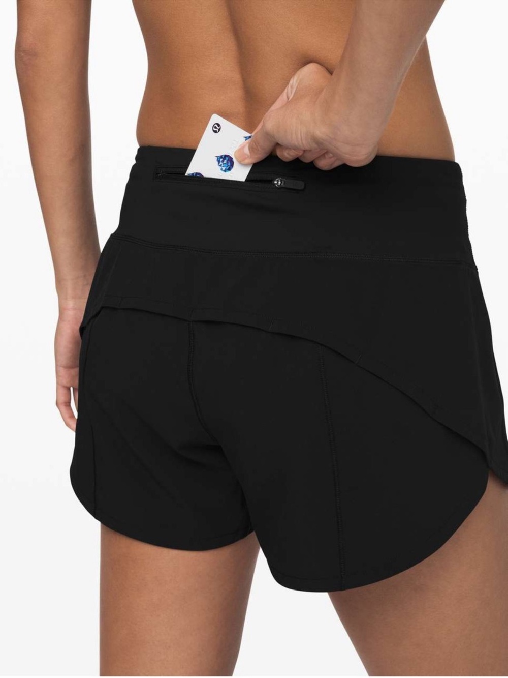 Lululemon Speed Up Mid-Rise Short 4"
Black
